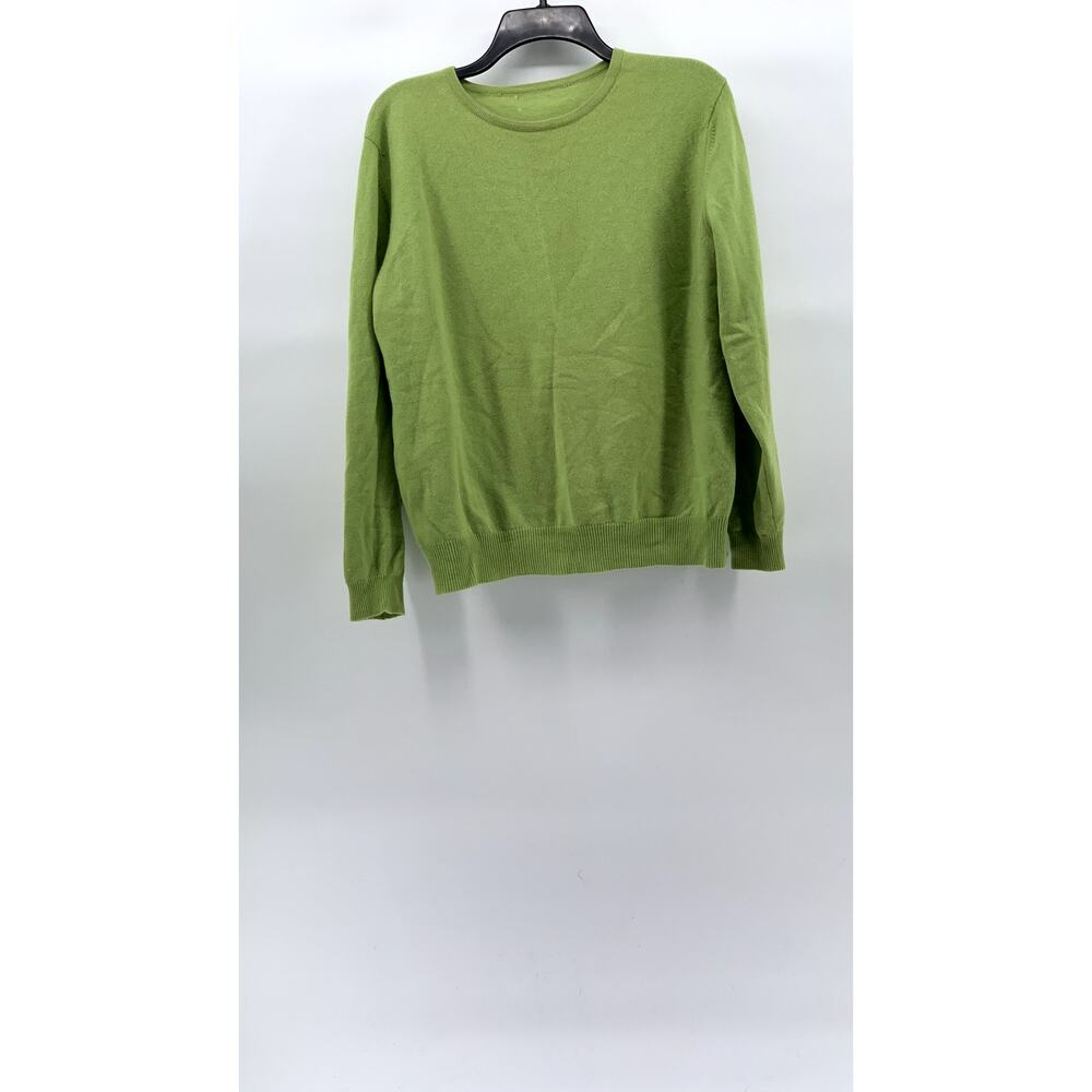 UNBRANDED Men’s Green Knit Crewneck Long Sleeve Sweater SZ M